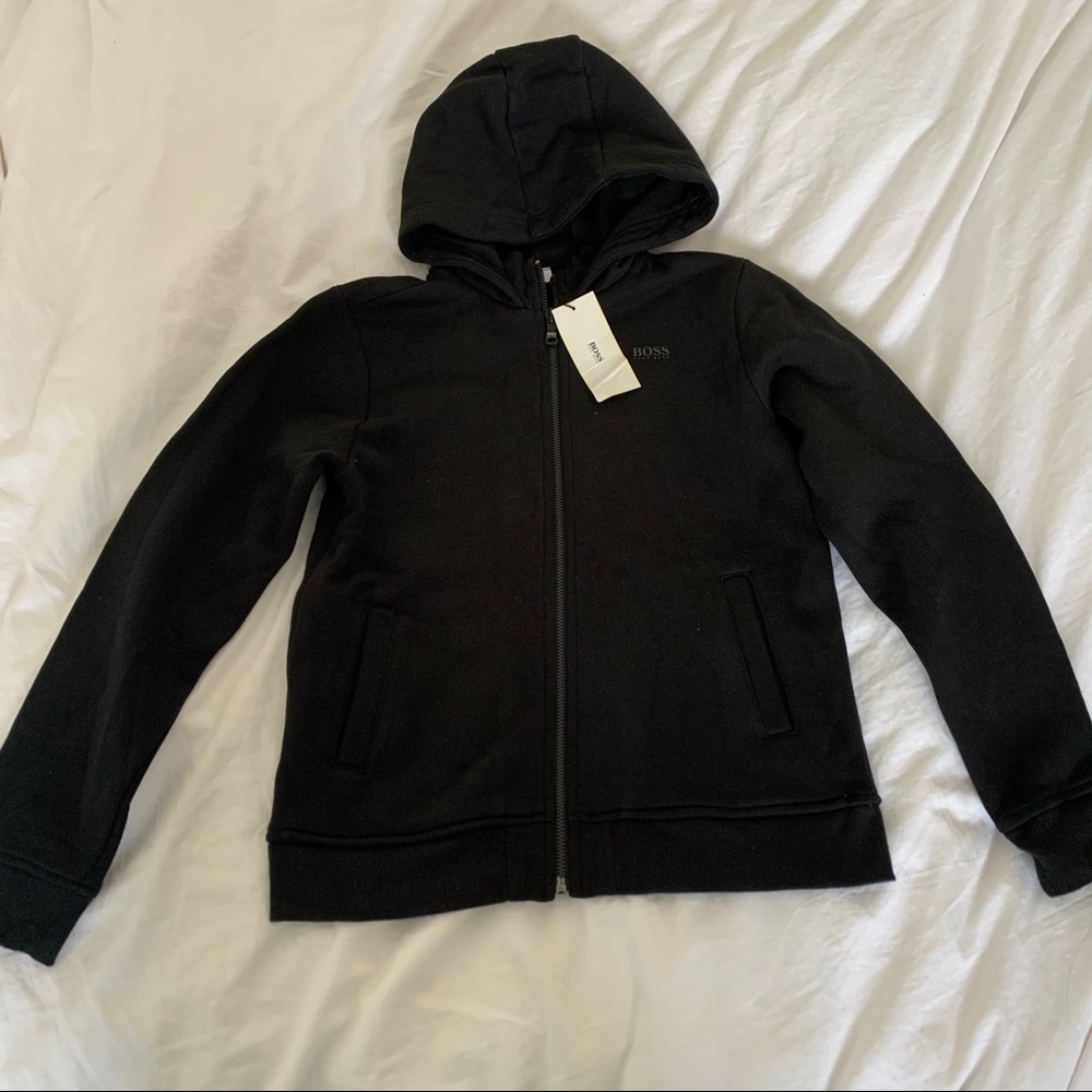 Hugo Boss Black Logo Zip Up Sweater